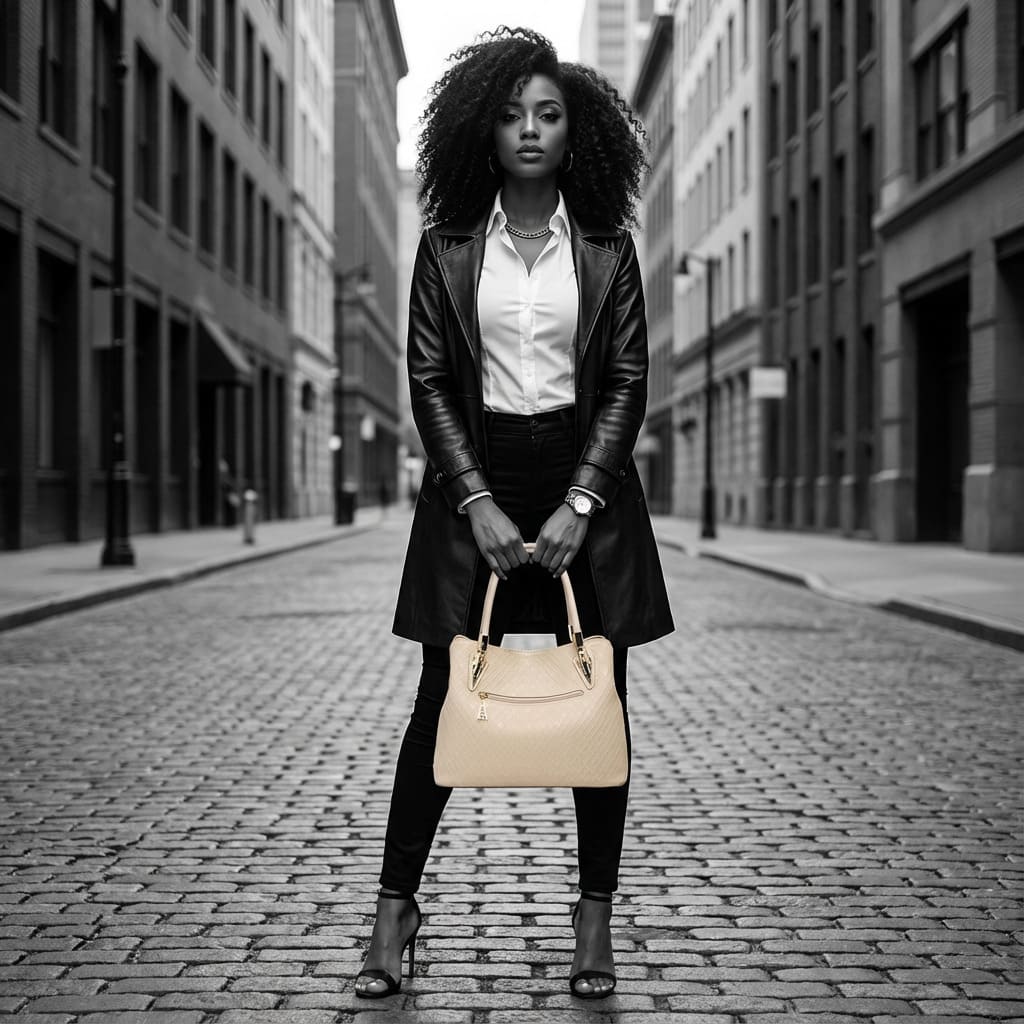 BOLSA FEMININA FOXER FEITA EM COURO GENUÍNO MODELO FOXER MONTAIGNE