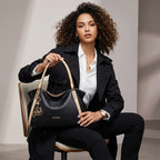 BOLSA FEMININA FOXER FEITA EM COURO GENUÍNO – MODELO ESSÉNNE BLACK