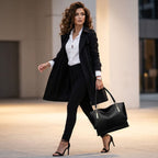 BOLSA FEMININA FOXER FEITA EM COURO GENUÍNO  MODELO VELLUTO BLACK