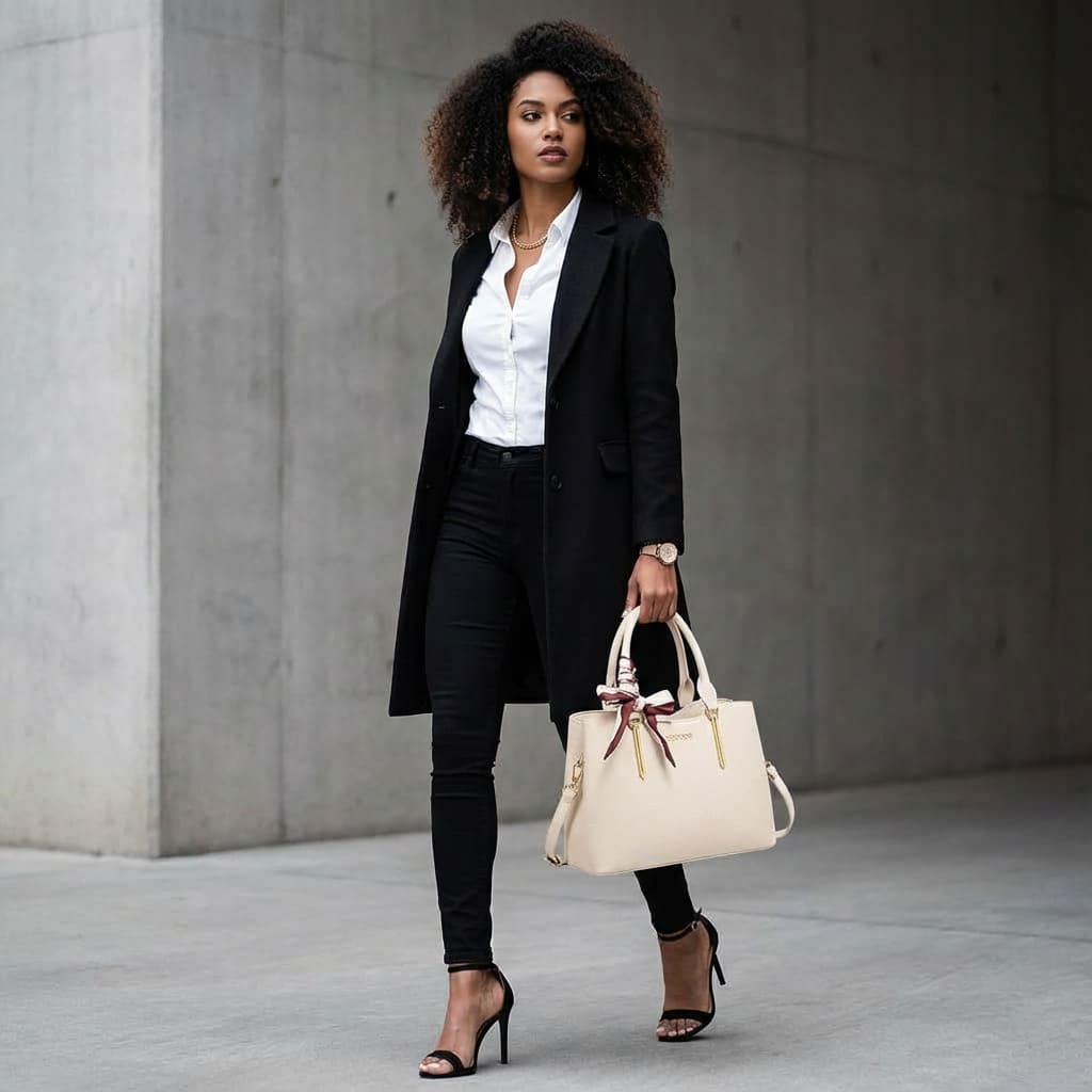 BOLSA FEMININA FOXER  FEITA EM COURO GENUÍNO MODELO FOXER SAINT-CLOUD