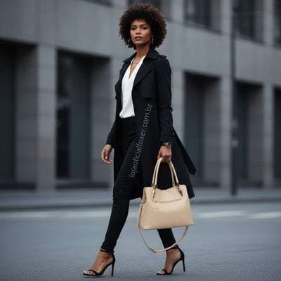 BOLSA FEMININA FOXER FEITA EM COURO GENUÍNO MODELO FOXER MONTAIGNE