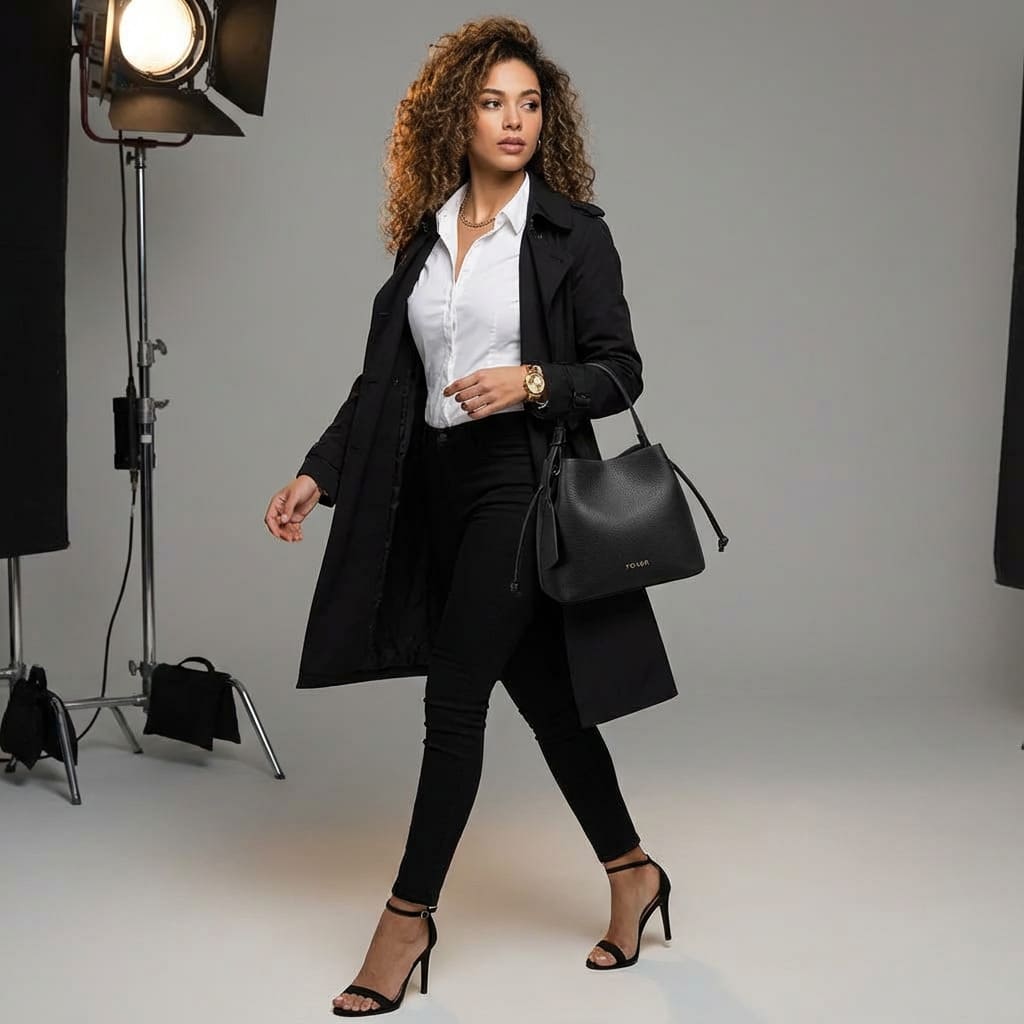 BOLSA FEMININA FOXER FEITA EM COURO MODELO  RAVELLE BLACK