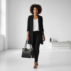 BOLSA FEMININA FOXER FEITA EM COURO GENUÍNO MODELO  ICONIQUE  BLACK