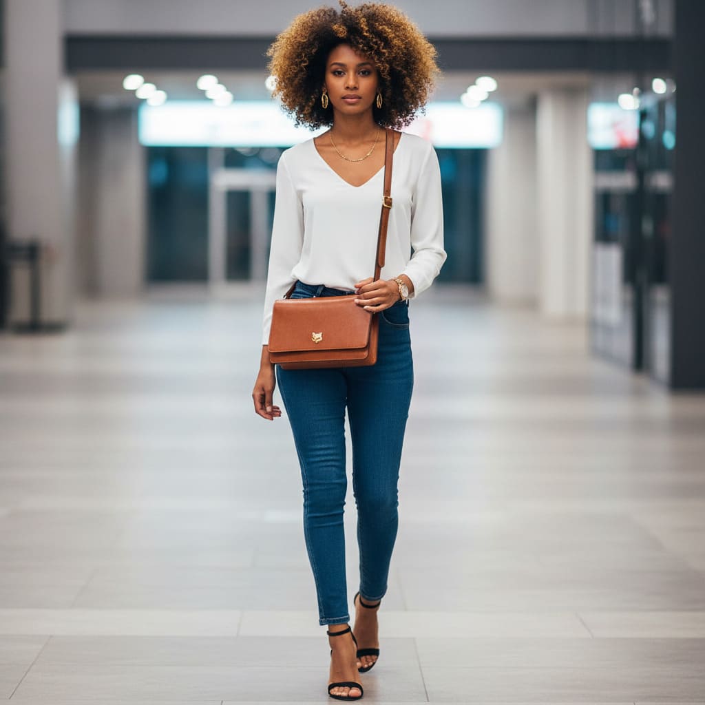 BOLSA FEMININA FOXER TRABSVERSAL  FEITA EM COURO REFINADO MODELO CHARLOTTE BROWN