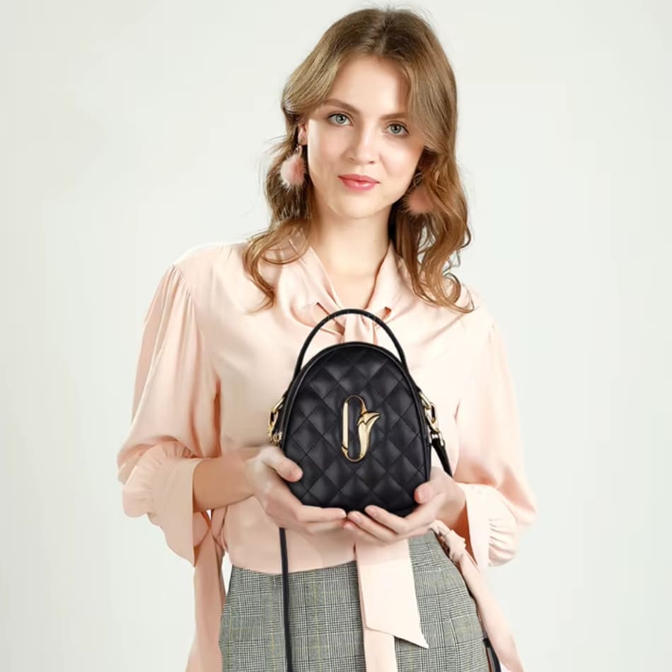 BOLSA FEMININA FOXER FEITA EM COURO MODELO JOLIE BLACK– LINHA PREMIUM