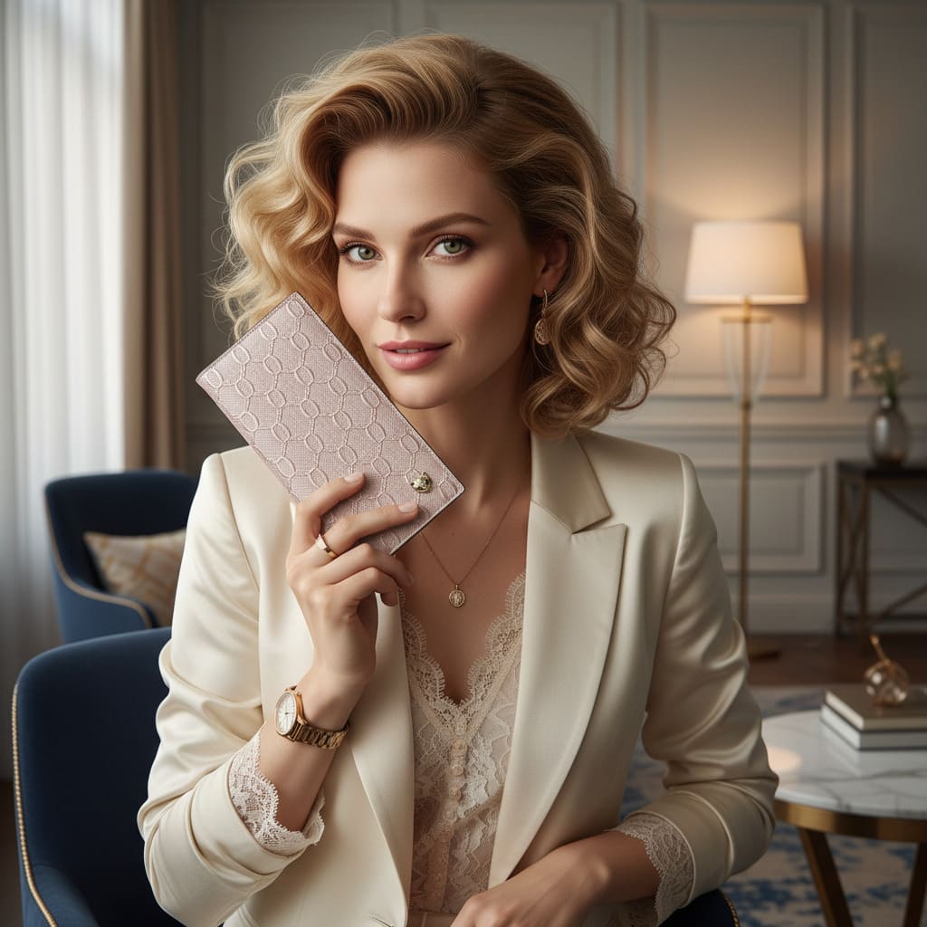 CARTEIRA FEMININA FOXER FEITA EM COURO MODELO VENDÔME