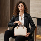 BOLSA FEMIINA EM COURO FOXER MODELO PRESTIGE CABAS WHAIT