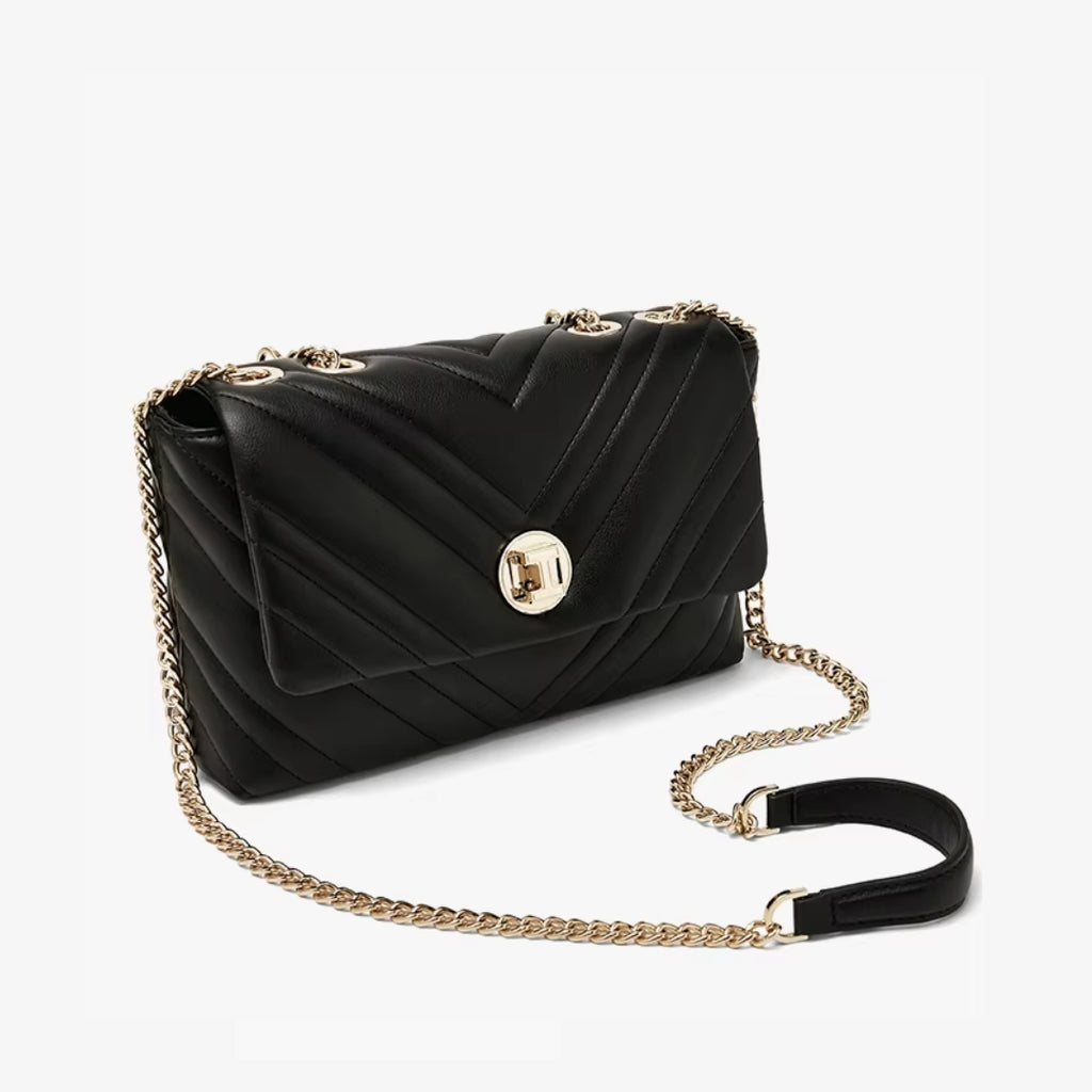 BOLSA FEMININA FOXER FEITA EM COURO GENUÍNO MODELO  CAMILLE PRESTIGE BLACK