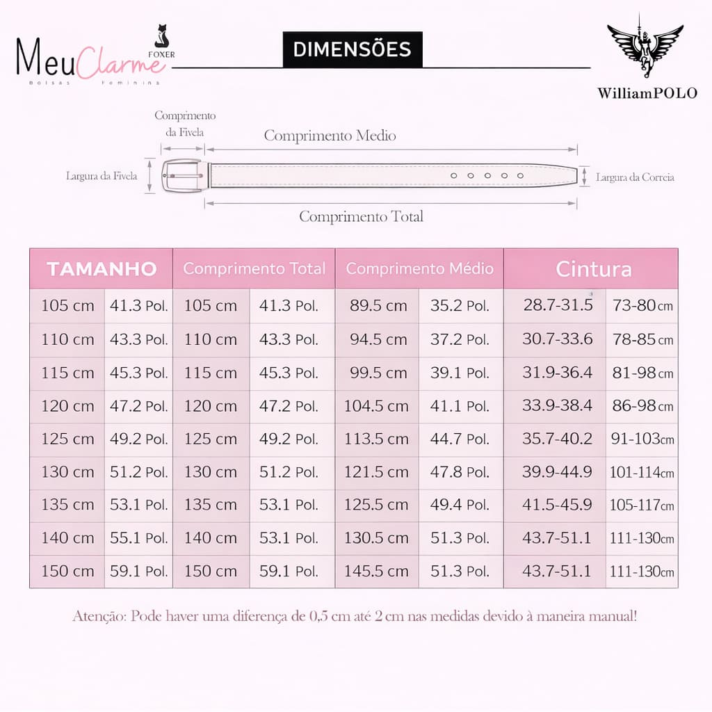 CINTO FEMININO FEITO EM COURO LEGÍTIMO MODELO  SANTELLE – LINHA WILLIAMPOLO