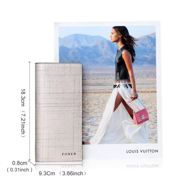 CARTEIRA FEMININA LONGA FOXER FEITA EM CORO REFINADO MODELO MADELEINE